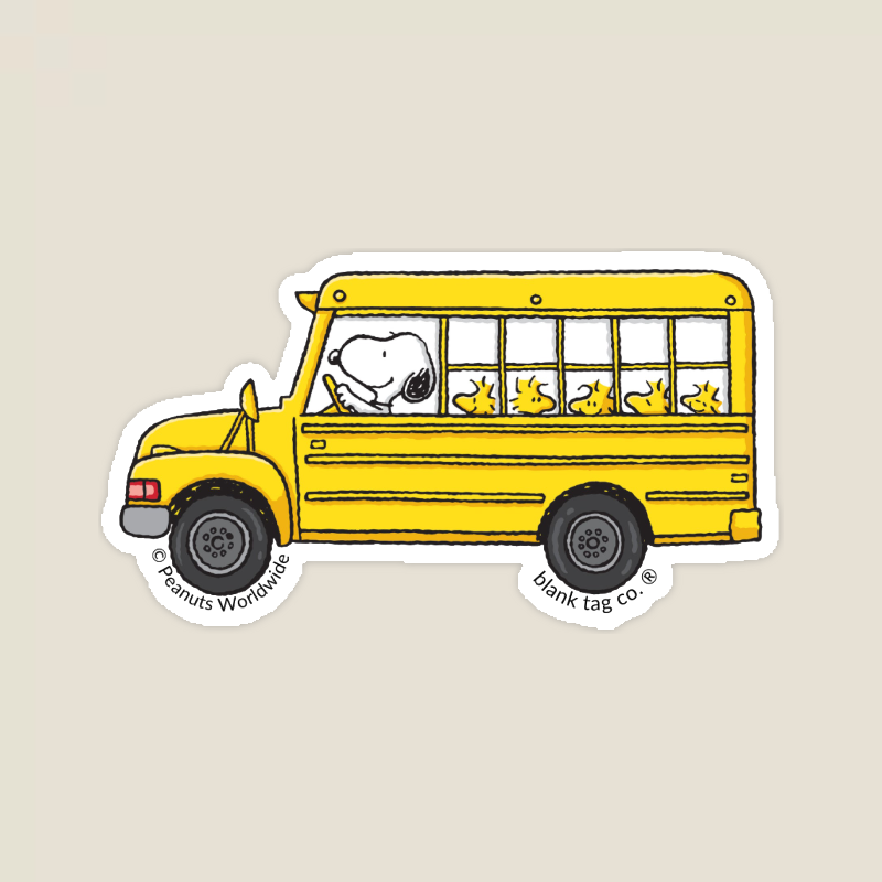 Snoopy’s School Bus Adventure Peanuts Fun Ride Sticker