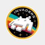 Space Invaders Classic Retro Arcade Gaming Sticker