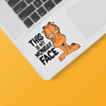 This Is My Monday Face Garfield Mood Activated Sticker