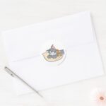 Tom And Jerry On Pillow Classic Round Sticker