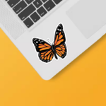 Vibrant Monarch Butterfly Art Sticker