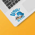 Whale You Be Mine Ocean Love Sticker