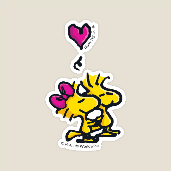 Woodstock In Love Peanuts Sticker