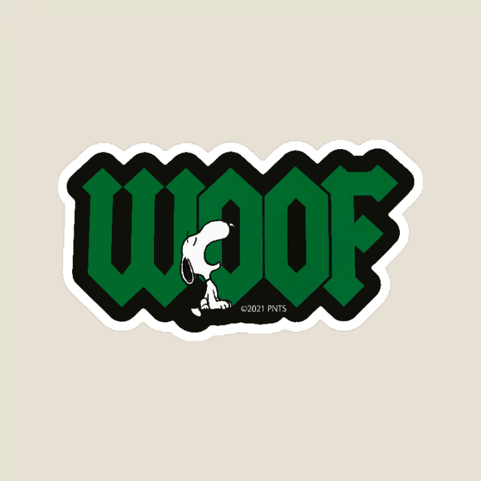Woof Mode Snoopy Peanuts Sticker