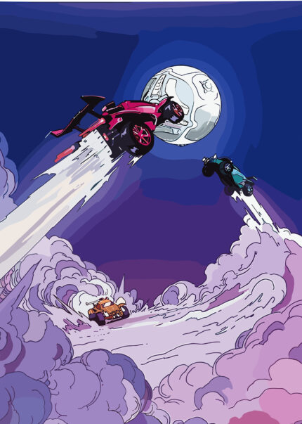 Rocket League Cars in Flight