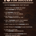 10 Fucking Rules for success Poster
