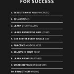 10 Rules for Success Bryant motivational Quote Poster