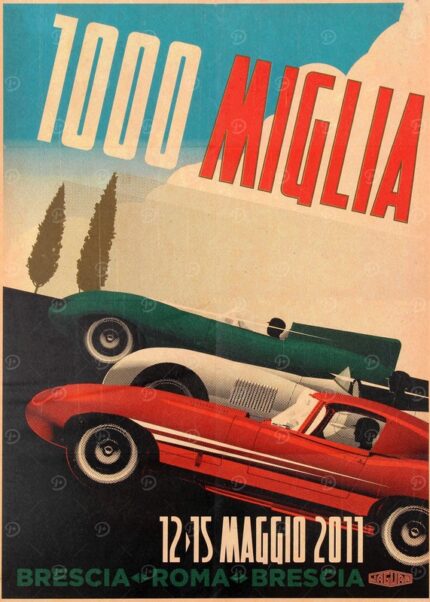 1000 Miglia 2011 Brescia Poster