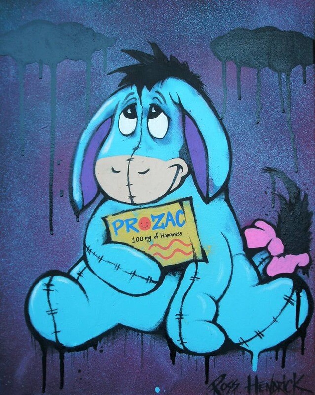 100mg of Happiness Winnie the pooh Poster