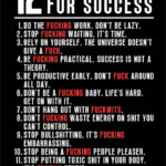 12 Fucking Rules for success Poster