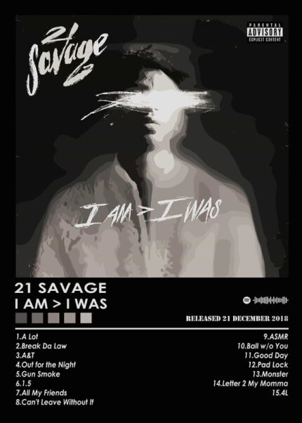 21 Savage I Am I Was Music Poster