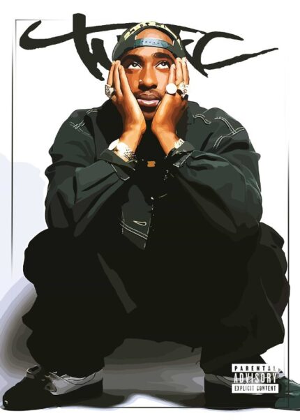 2Pac Portrait Solo Leveling Poster