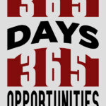365 Days 365 Opportunities motivational Quote Poster