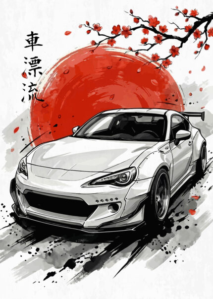 JDM Car Toyota Gt 86 Japanese Art