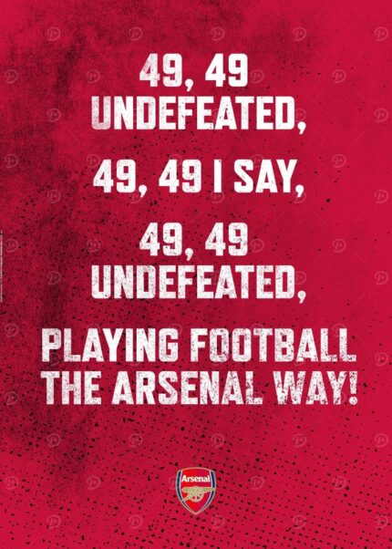 49 Undefeated Football Poster