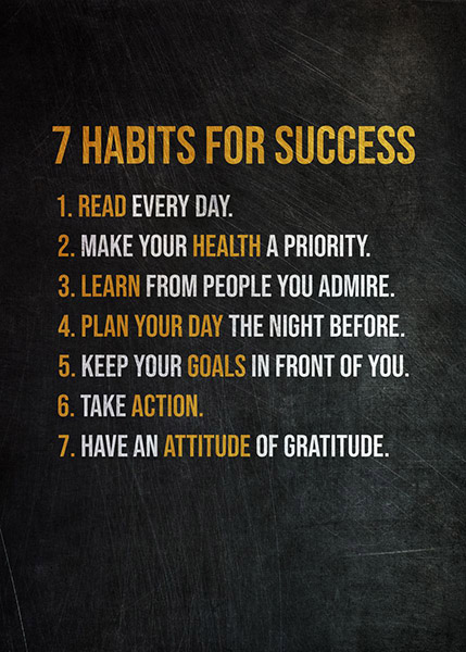 7 Habits of Success Poster