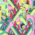 Staircase Squid Game Poster