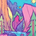 A Lake Amongst The Rocks Spring Vibes Poster