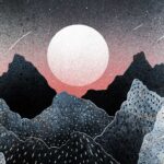 A Red Starfield Sky Poster