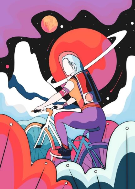 A Space Bike Ride Poster