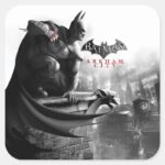 AC Poster Batman Gargoyle Ledge Square Sticker