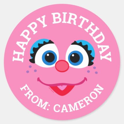 Abby Cadabby Face Happy Birthday Gift Tag