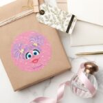 Abby Cadabby Fur Face Pattern Classic Round Sticker