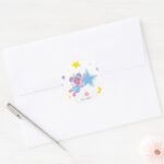 Abby Cadabby Party Star Pattern Classic Round Sticker