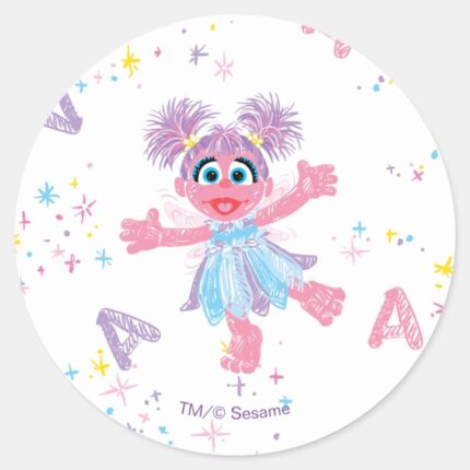 Abby Cadabby Sparkle Pattern Classic Round Sticker