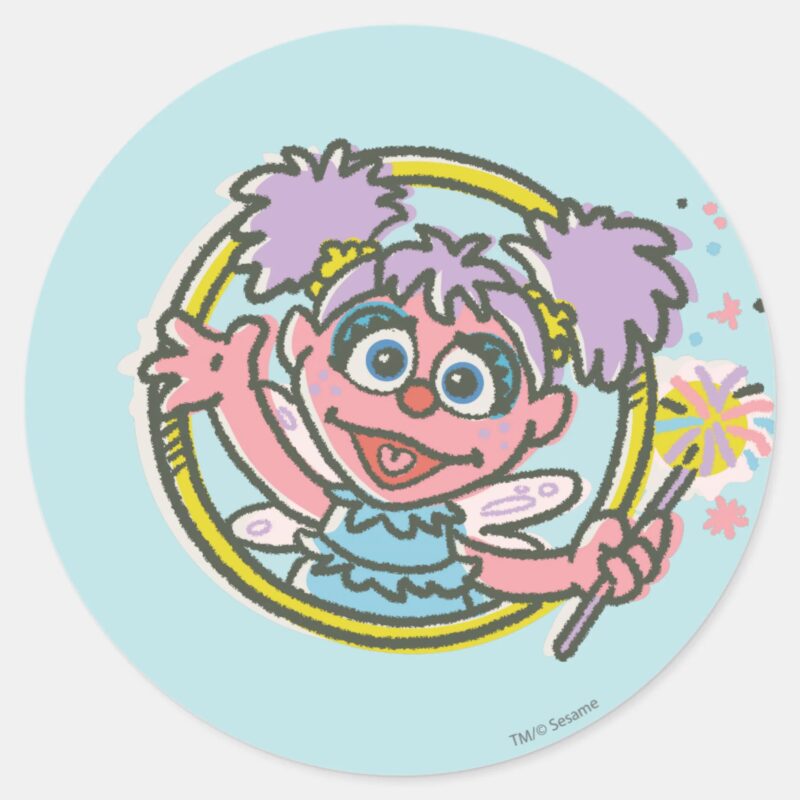 Abby Cadabby Vintage Classic Round Sticker Abby Cadabby Vintage Classic Round Sticker
