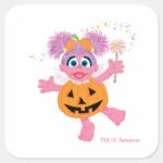 Abby Cadabby Cute As A Pumpkin Square Sticker