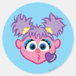Abby Face Throwing A Kiss Classic Round Sticker
