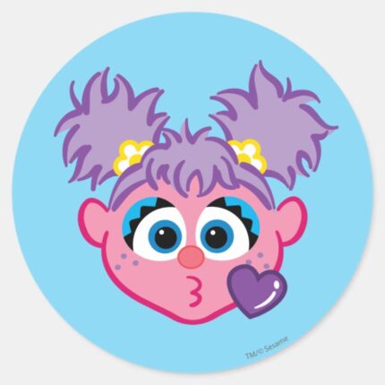 Abby Face Throwing A Kiss Classic Round Sticker