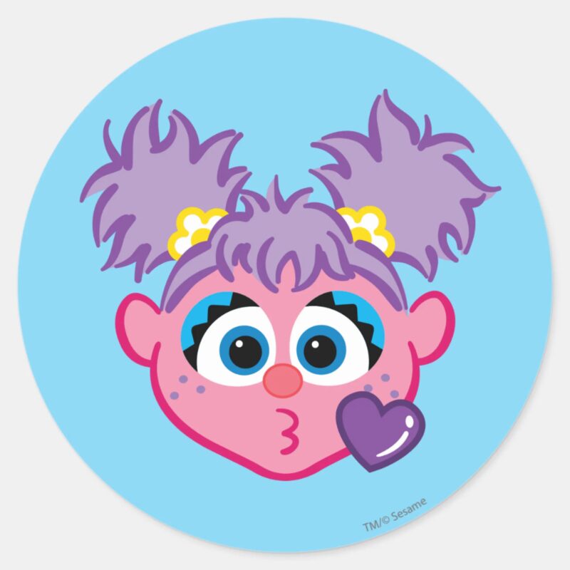 Abby Face Throwing A Kiss Classic Round Sticker Abby Face Throwing A Kiss Classic Round Sticker
