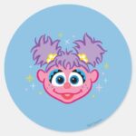 Abby Smiling Face Classic Round Sticker