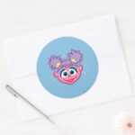 Abby Smiling Face Classic Round Sticker