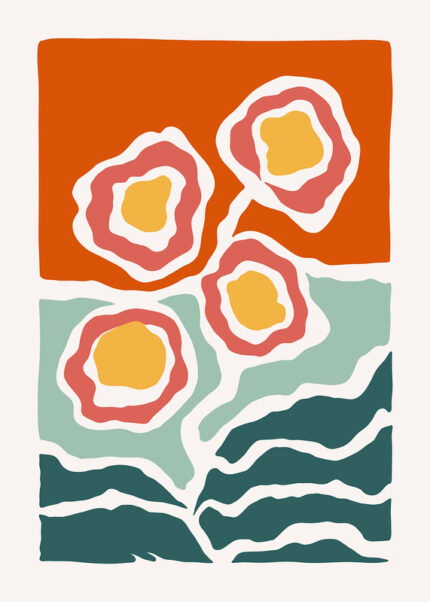 Abstract Floral Art Print Poster