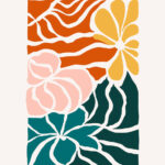 Abstract Floral Design Poster