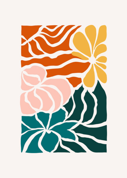 Abstract Floral Design Poster