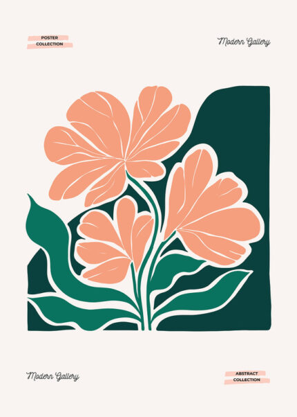 Abstract Floral Poster Poster