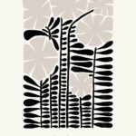 Abstract Floral Square Art Poster