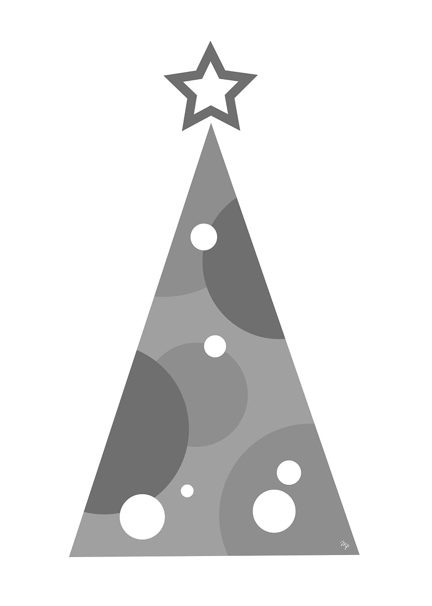 Abstract Nordic Christmas Tree Poster
