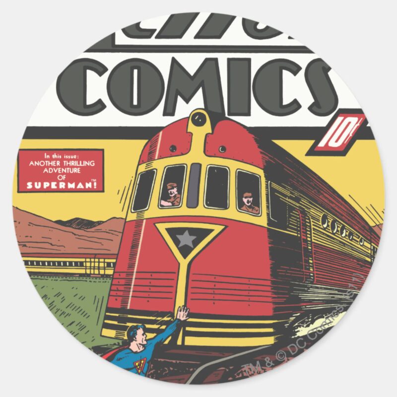 Action Comics June 1939 Classic Round Sticker