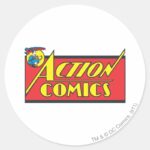 Action Comics Superman Classic Round Sticker