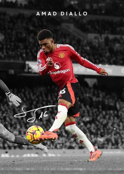 Amad Diallo Soccer Poster