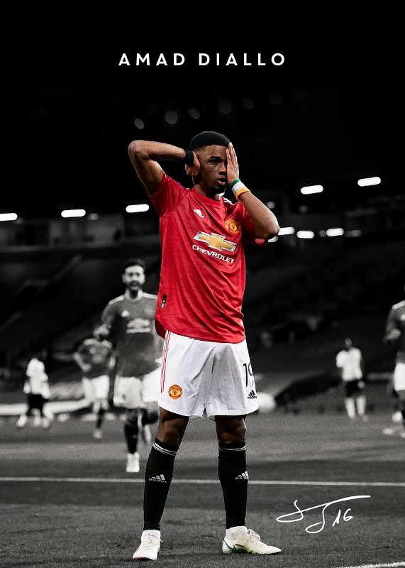 Amad Diallo Manchester United Soccer Poster