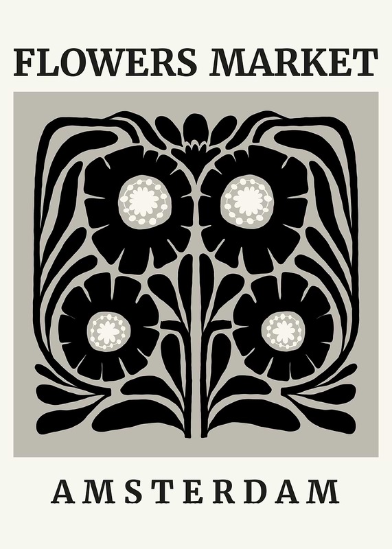 Amsterdam Flowers Market Poster