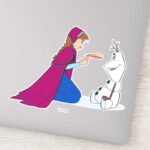 Ana Giving Olaf Carrot Nose Sticker