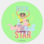 Animal Rock Star Classic Round Sticker