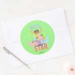 Animal Rock Star Classic Round Sticker